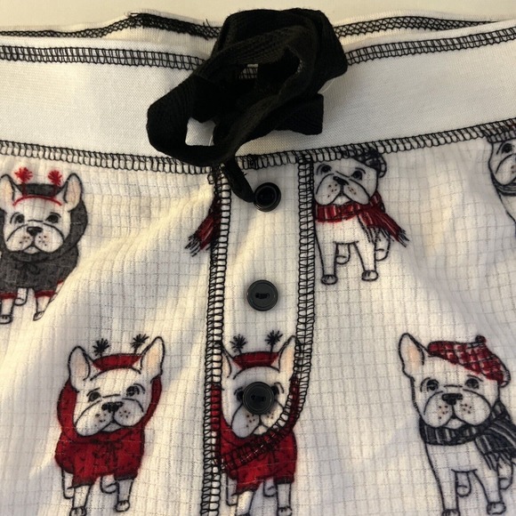 PJ Salvage Womens Pajama Lounge‎ Sleep Jogger Pants French Bulldogs Large - Picture 5 of 9